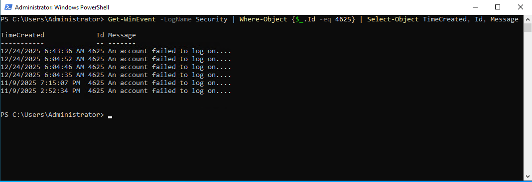 Pipeline-based event filtering output